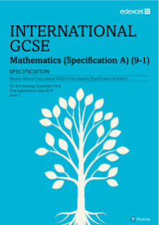 International GCSE Mathematics A Specification